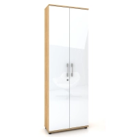 Szafa biurowa G 60 2d HIKORA Naturalna 60 cm biała/połysk zamek